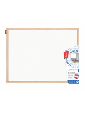 Magnetická bílá tabule v dřevěném rámu MEMOBE 90x60cm 10ks