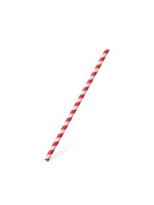 Slamka papierová Špirála červená `JUMBO` Ø8mm x 25cm [100 ks]