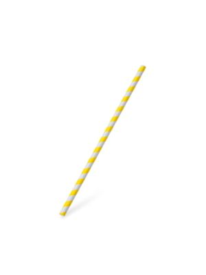 Slamka papierová Špirála žltá `JUMBO` Ø8mm x 25cm [100 ks]