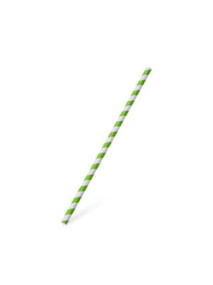 Slamka papierová Špirála zelená `JUMBO` Ø8mm x 25cm [100 ks]