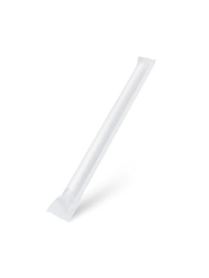 Slamka papierová biela `JUMBO` Ø12mm x 23cm jednotlivo balená [100 ks]