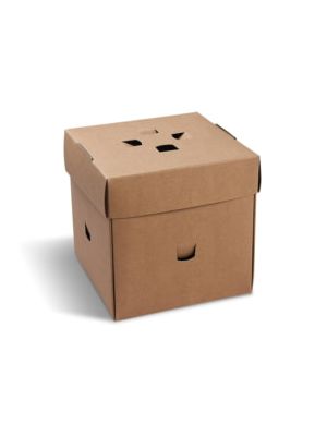 Burger box (PAP FSC Mix) rozkladací nepremastiteľný kraft 145 x 145 x 150 mm [50 ks]