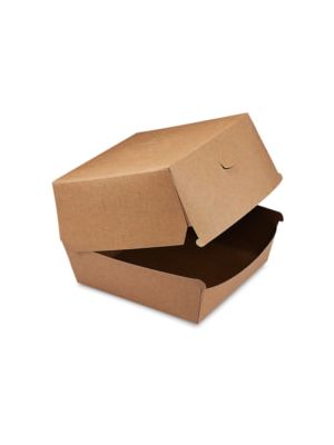 Burger box (PAP FSC Mix) nepremastiteľný kraft 135 x 135 x 100 mm [50 ks]