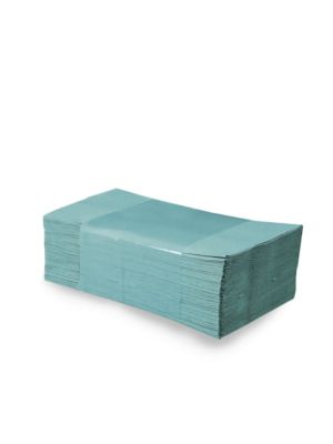 Papierový uterák skladaný ZZ 1vrstvý zelený 25 x 23 cm RECY [4000 ks]
