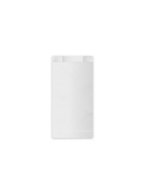 Papierové vrecko s bočným skladom biele 12+5 x 24 cm `1kg` [100 ks]