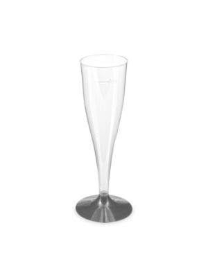 Pohárik kryštál na sekt (PS) dvojdielny čierna stopka Ø65mm 0,1L [20 ks]