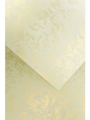 Galeria Papieru ozdobný papír Růže ivory 250g, 20ks