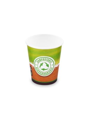 Papierový pohár BIO Ø80mm 280ml `M: 0,2L/8oz` [50 ks]