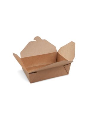 Food box (PAP/PE) nepremastiteľný kraft `M` 151 x 120 x 50 mm 1000ml [50 ks]