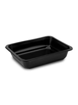 Menu misa (PP) nedelená čierna 227 x 178 x 50 mm [50 ks]