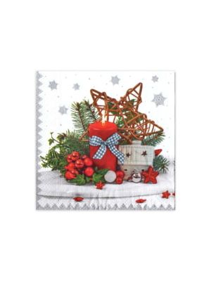Obrúsok 3vrstvý Vianoce 33 x 33 cm [20 ks]