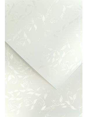Galeria Papieru ozdobný papír Liana bílá 230g, 20ks