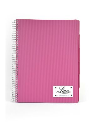 Pozn. blok A4, 150listů, linka, LINESrůžová