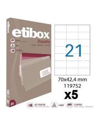 Etikety univerzálne 70x42,4mm Etibox A4 100 hárkov