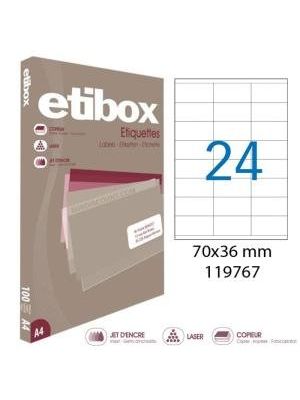 Etikety univerzálne 70x36mm Etibox A4 100 hárkov