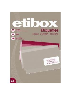 Etikety univerzálne 38x21,2mm Etibox A4 100 hárkov
