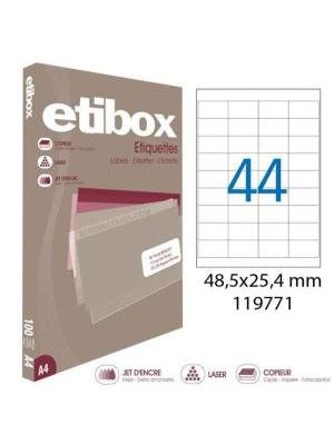 Etikety univerzálne 48,5x25,4mm Etibox A4 100 hárkov