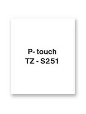 Samolepiaca páska Brother TZe-S251 24mm biela/čierna