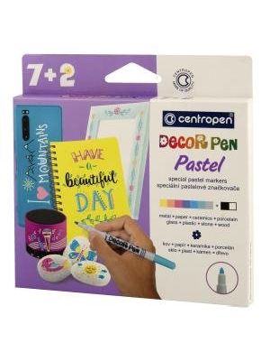 Sada Centropen 2738 Decor pen pastel 7+2ks