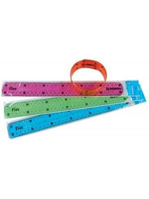 Pravítko 30 cm ohybné mix farieb modrá, oranžové, zelené, ružové