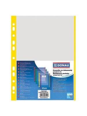Euroobal DONAU A4 40mic so žltým okrajom 100ks