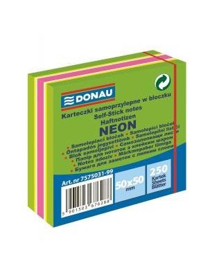 Bloček Donau neónový 50x50mm 250l zelený