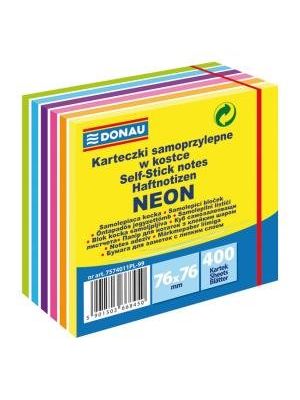 Bloček DONAU 6 neonových farieb 76x76mm 400l