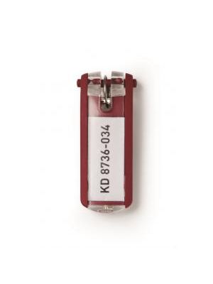 Menovky na kľúče DURABLE KEY CLIP červené 6ks