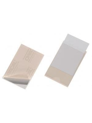 Samolepiace vrecko vizitkové s otvorom zboku DURABLE 63x94mm 10ks