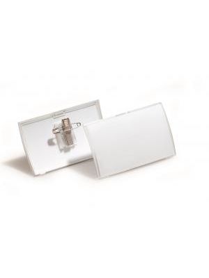 Visačka oblá PP štipec+špendlík DURABLE CLICK FOLD 75x40mm 25ks