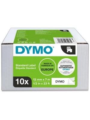 Samolepiaca páska Dymo D1 12 mm čierna na bielej, 10ks