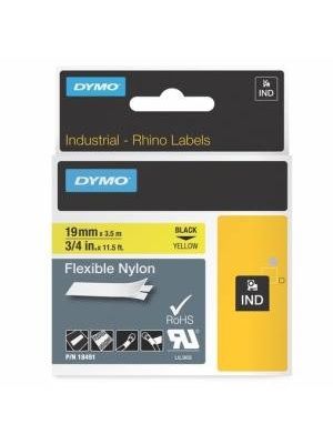 Flexibilná nylonová páska Dymo Rhino 19mm žltá/čierna
