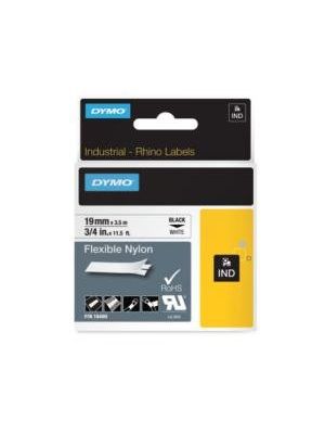 Flexibilná nylonová páska Dymo Rhino 19mm biela/čierna
