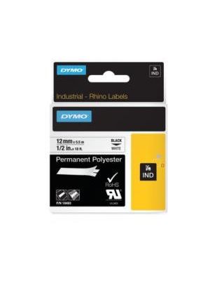 Permanentná polyesterová páska Dymo Rhino 12 mm biela/čierna