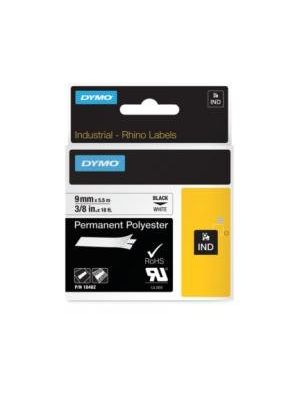 Permanentná polyesterová páska Dymo Rhino 9mm biela/čierna