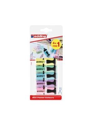 Sada mini zvýrazňovačov edding 7/4S pastel