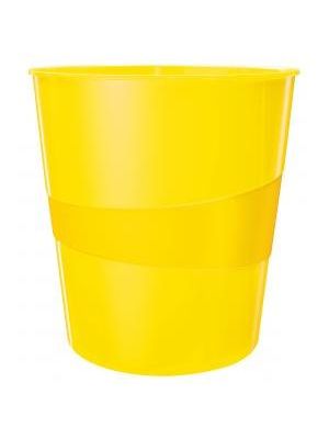 Kôš plastový Leitz WOW 15l žltý