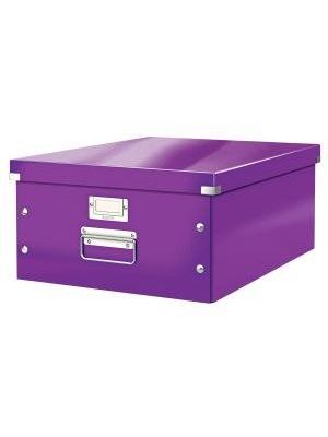 Veľká škatuľa A3 Click & Store purpurová