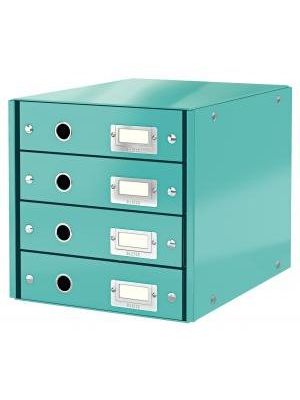 Zásuvkový box Leitz Click & Store 4 zásuvky ľadovo modrý