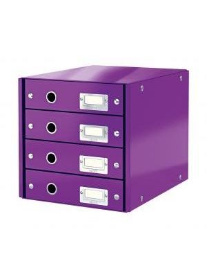 Zásuvkový box Leitz Click & Store 4 zásuvky purpurový