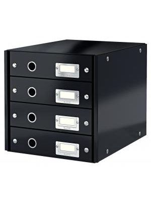 Zásuvkový box Leitz Click & Store 4 zásuvky čierny