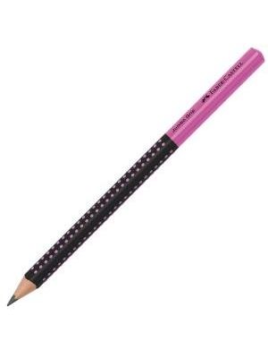 Ceruzka Grip Jumbo/HB Two Tone čierna/ružová 12ks