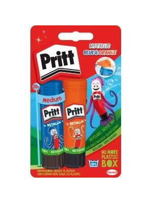 Lepiaca tyčinka Pritt Glue Sticks 2x20g Metallic Color (Orange and Blue)