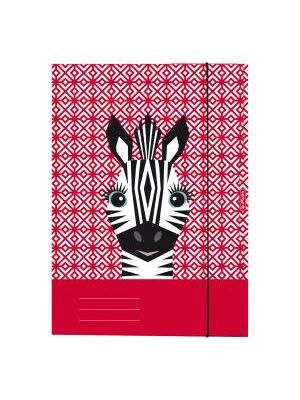 Kartónový obal s gumičkou A4 Herlitz Cute Animals  Zebra