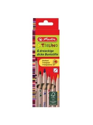 Farbičky Herlitz Trilino trojhranné 6 farieb