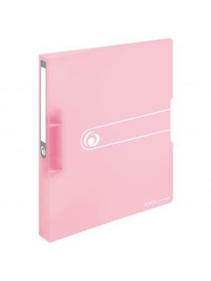 Zakladač 2-krúžkový Herlitz PP 2,5cm transparentný rose