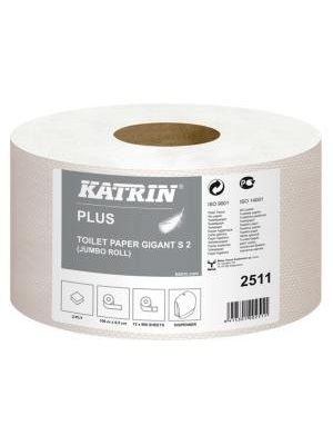 Toaletný papier 2-vrstvový KATRIN Plus Gigant Toilet S2 18 cm, celulóza, návin 100 m