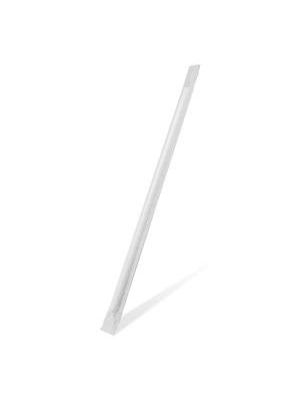 Slamky papierové biele `JUMBO` 8 mm x 25 cm jednotlivo balená (100 ks)