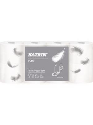 Toaletný papier 2-vrstvový Katrin Plus 160, návin 18 m (8 ks)