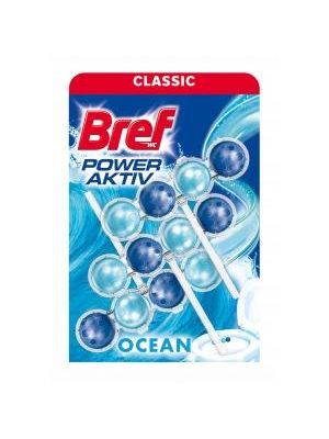 Bref Power Aktiv WC závesný blok tuhý 3 x 50 g Oceán